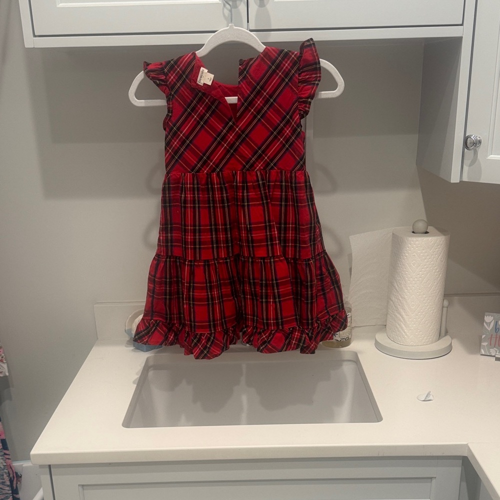Crewcuts Red Plaid Ruffle Dress - Picture 3 of 3